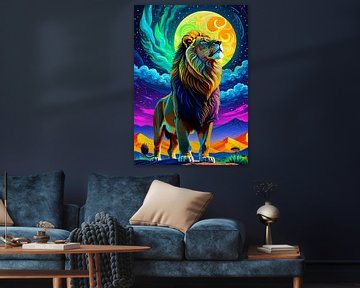 Leeuw Sterrennacht van MIROKKU