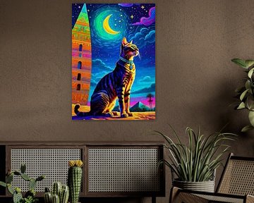 Egyptische kat en obelisk van MIROKKU