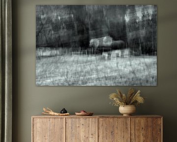 spook paarden in weiland van Studio Boterkoek