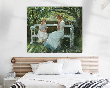 Anna Ancher, In de tuin, jaren 1920 van Atelier Liesjes