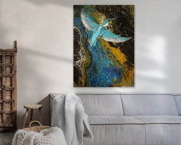 Een ijsvogel van Anja Semling