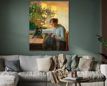 Anna Ancher, Näherin und Fischerin, um 1890 von Atelier Liesjes