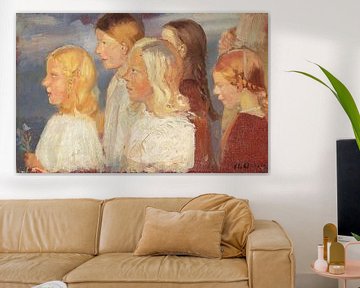 Anna Ancher, Jeunes filles de Skagen, vers 1918 sur Atelier Liesjes