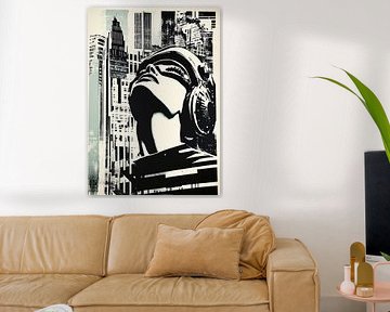 Futuristic Portrait View of a Woman