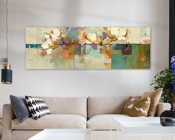 Moderne Bloem van Abstract Schilderij