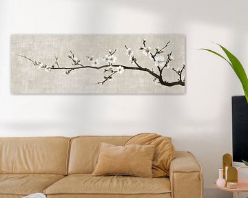 Bloemenschilderij Beige | Silent Harmony van Modern Collection