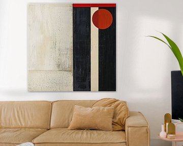 Red Circle | Eclipse in Monochrome by Modern Collection
