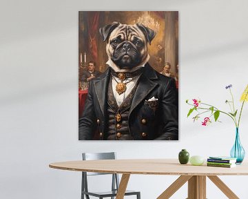 Pug as a gentleman by Jordan Fenix Gallery