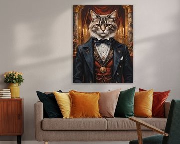 Norwegian Forest Cat as a Gentleman by Jordan Fenix Gallery