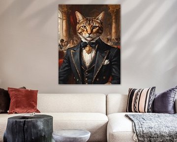 Bengal cat as a gentleman by Jordan Fenix Gallery