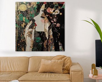 Geisha naar Klimt van DNH Expressions