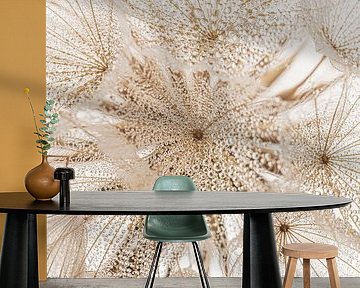 Rural serenity: Drops on a fluff ball by Marjolijn van den Berg