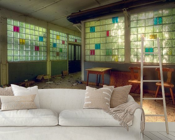 Voorbeeld van het werk in een kamer