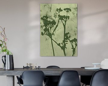 Groene bloemen. van Dina Dankers