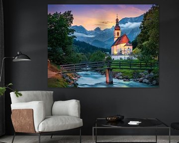 Church of Ramsau in Bavaria, Germany by Michael Abid