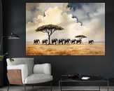 Voorbeeld van het werk in een kamer