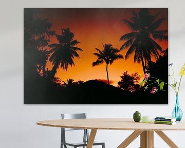 Coucher de soleil aux Seychelles