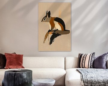 Squirrel on a Branch in Earth Harmony by Karina Brouwer