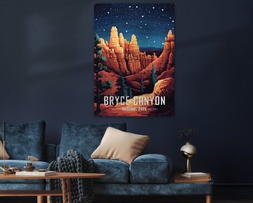 Sterrennacht bij Bryce Canyon van Silvina Khan