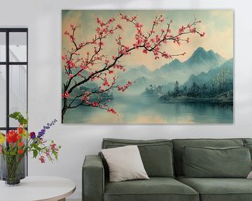 Japans landschap water en bergen van Egon Zitter