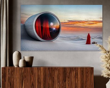 Het gordijn van de kosmos van Klaus Tesching - Art-AI
