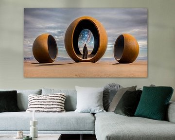 De sferen van het universum van Klaus Tesching - Art-AI