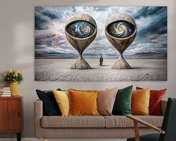 De tweeling van de galactische spiraal van Klaus Tesching - Art-AI