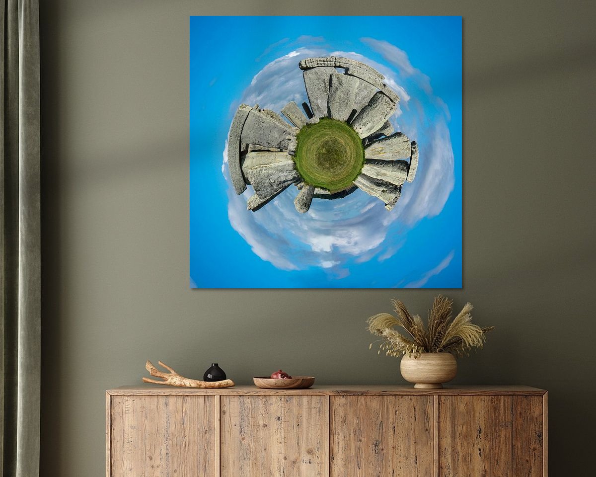 Voorbeeld van het werk in een kamer