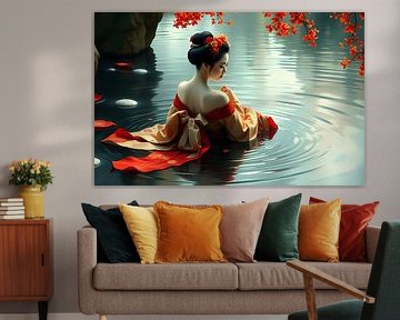 Japanerin im Wasser
