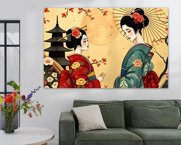 Japanese Geisha print