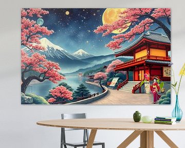 house in japanese landscape