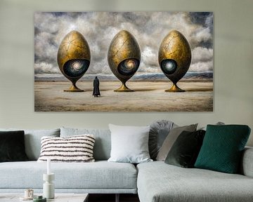 De gouden poorten van het universum van Klaus Tesching - Art-AI