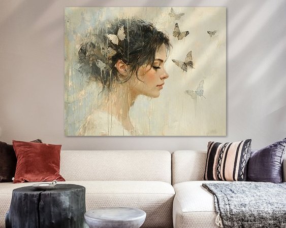 Voorbeeld van het werk in een kamer