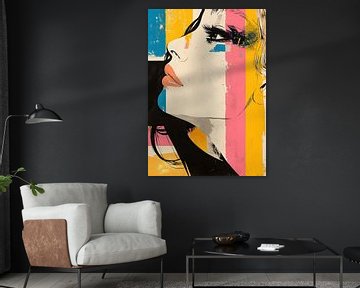 Woman Face | Colourful Female Portrait by OMG Art
