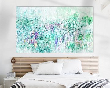 Tijd voor bloemen in groen en lila van Claudia Gründler