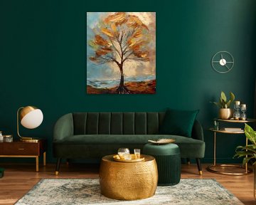 Tree in autumn foliage by Digital Art Studio