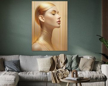 Golden girl van Digital Art Studio