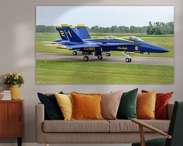Blue Angels number 1 and 2 after flight demonstration. by Jaap van den Berg