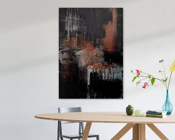 Orange schwarz abstrakt