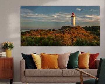 Dornbusch lighthouse on Hiddensee at sunset by Markus Lange