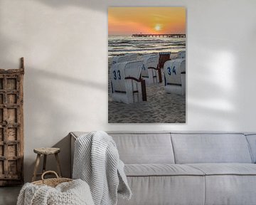 Strand von Binz bei Sonnenaufgang von Markus Lange