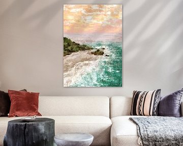 By the sea - abstract painting by insideportugal