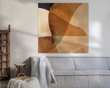 Abstracte kunst in neutrale kleuren nr. 1 van Dina Dankers