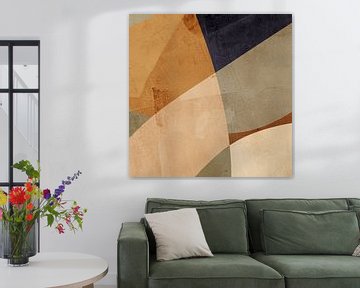 Abstracte kunst in neutrale kleuren nr. 2 van Dina Dankers