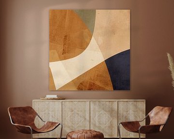 Abstracte kunst in neutrale kleuren nr. 3 van Dina Dankers