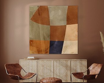 Abstracte kunst in neutrale kleuren nr. 4 van Dina Dankers