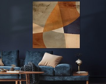 Abstracte vormen in neutrale kleuren nr. 3 van Dina Dankers