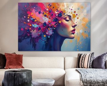 Explosion von Farben und Elementen