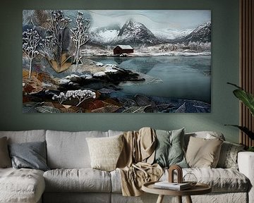 Le fjord des Lofoten en hiver sur Nick Wendt