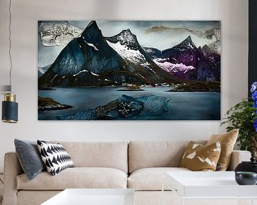 Le fjord des Lofoten en hiver sur Nick Wendt